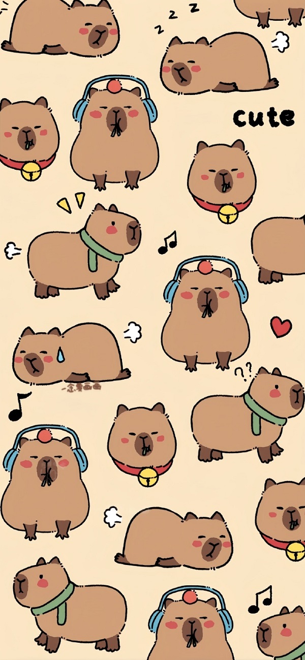 Hình nền Capybara cute mới nhất 11