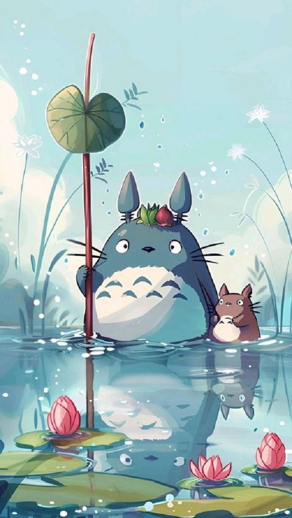 Hình nền Totoro dễ thương cho điện thoại 13