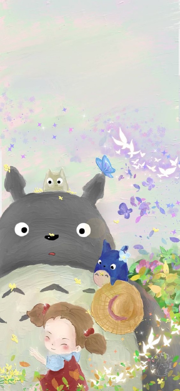 Hình nền Totoro dễ thương cho điện thoại 6