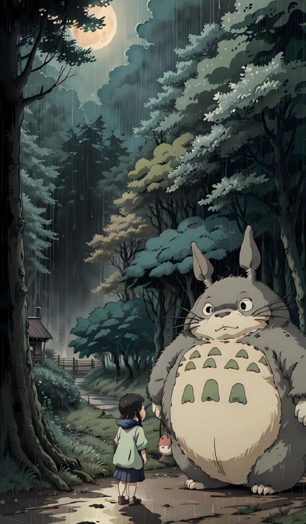 Hình nền Totoro dễ thương cho điện thoại 1