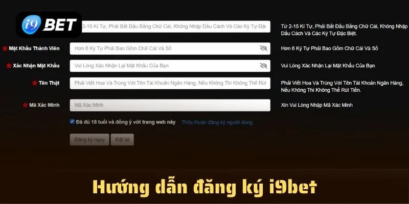 Đăng ký I9BET với chi tiết các bước