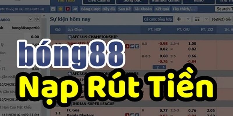 Ưu điểm hấp dẫn khi rút tiền Bong88